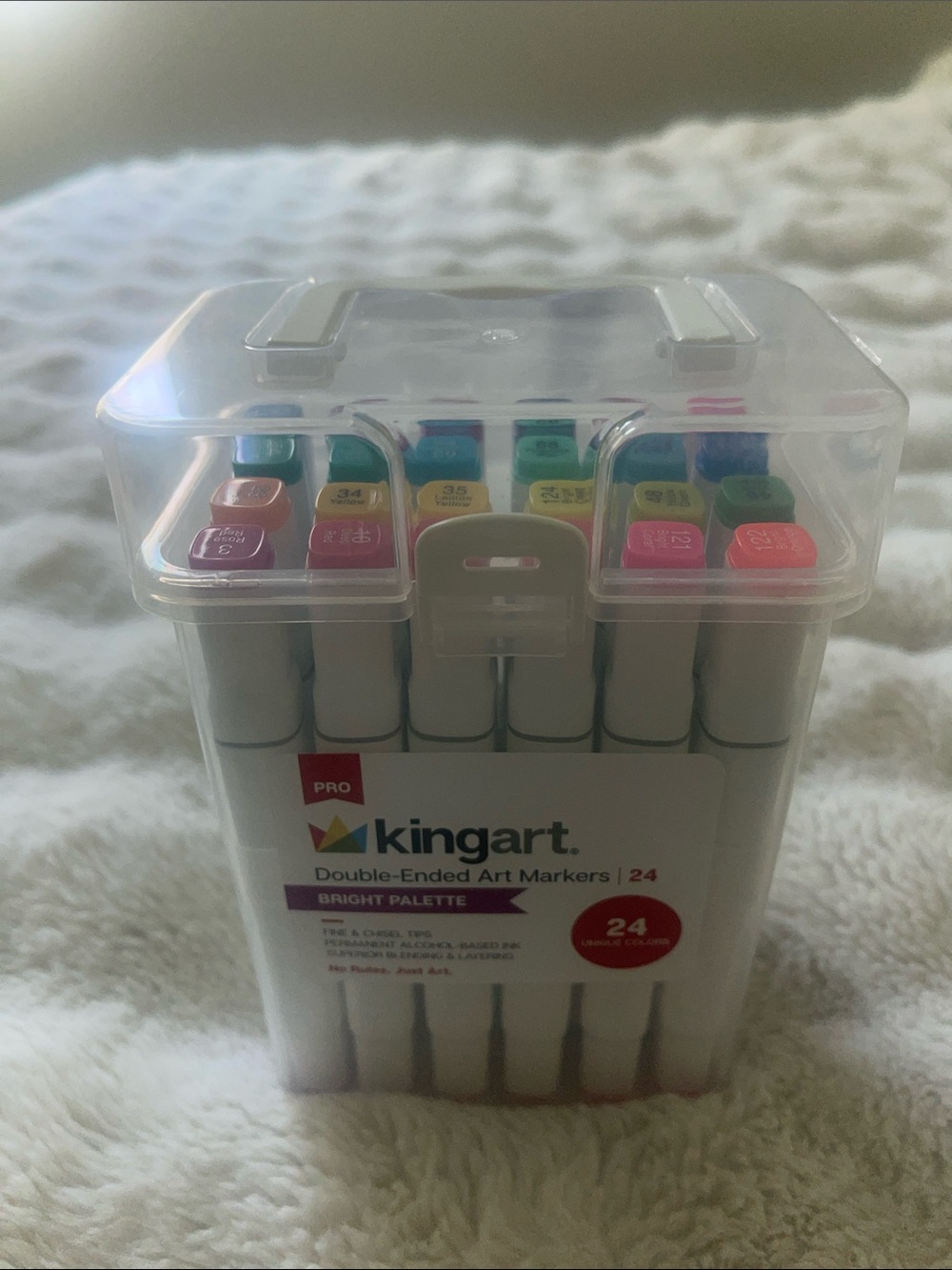 ❤️NEW!!!❤️ Pro 24-Color Double-Ended Art Markers - Bright White Set